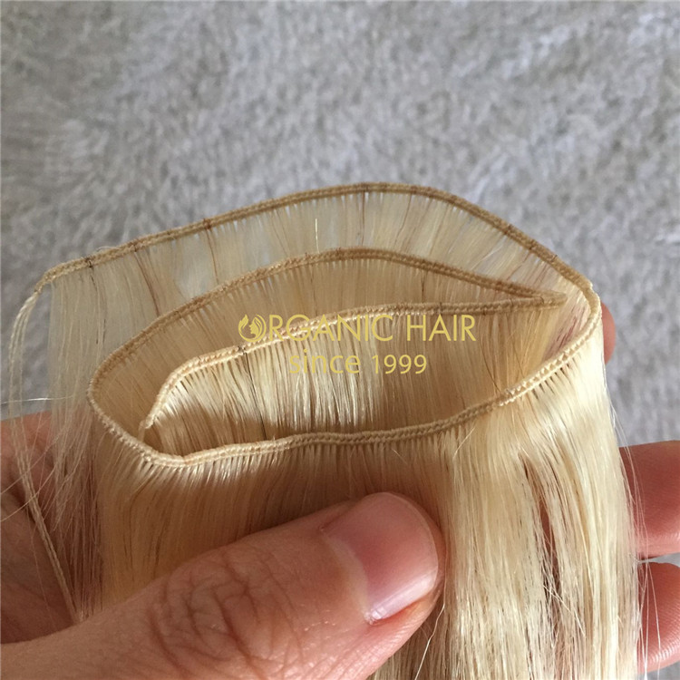 The Healthiest hair extensions-Full cuticle remy human russian hand tied wefts A173